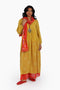 Long dress in printed cotton voile with pockets